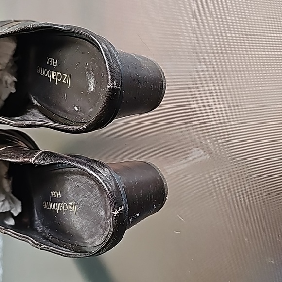 Liz Claiborne Flex Brown Leather Mules Booties Sz 8 - Picture 3 of 4